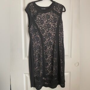 Condalite Black Lace Midi Dress Seze L